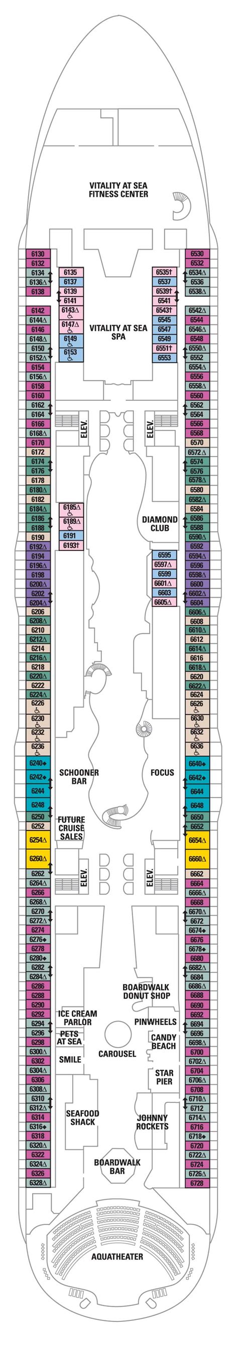 Allure Of The Seas deck 6 plan .